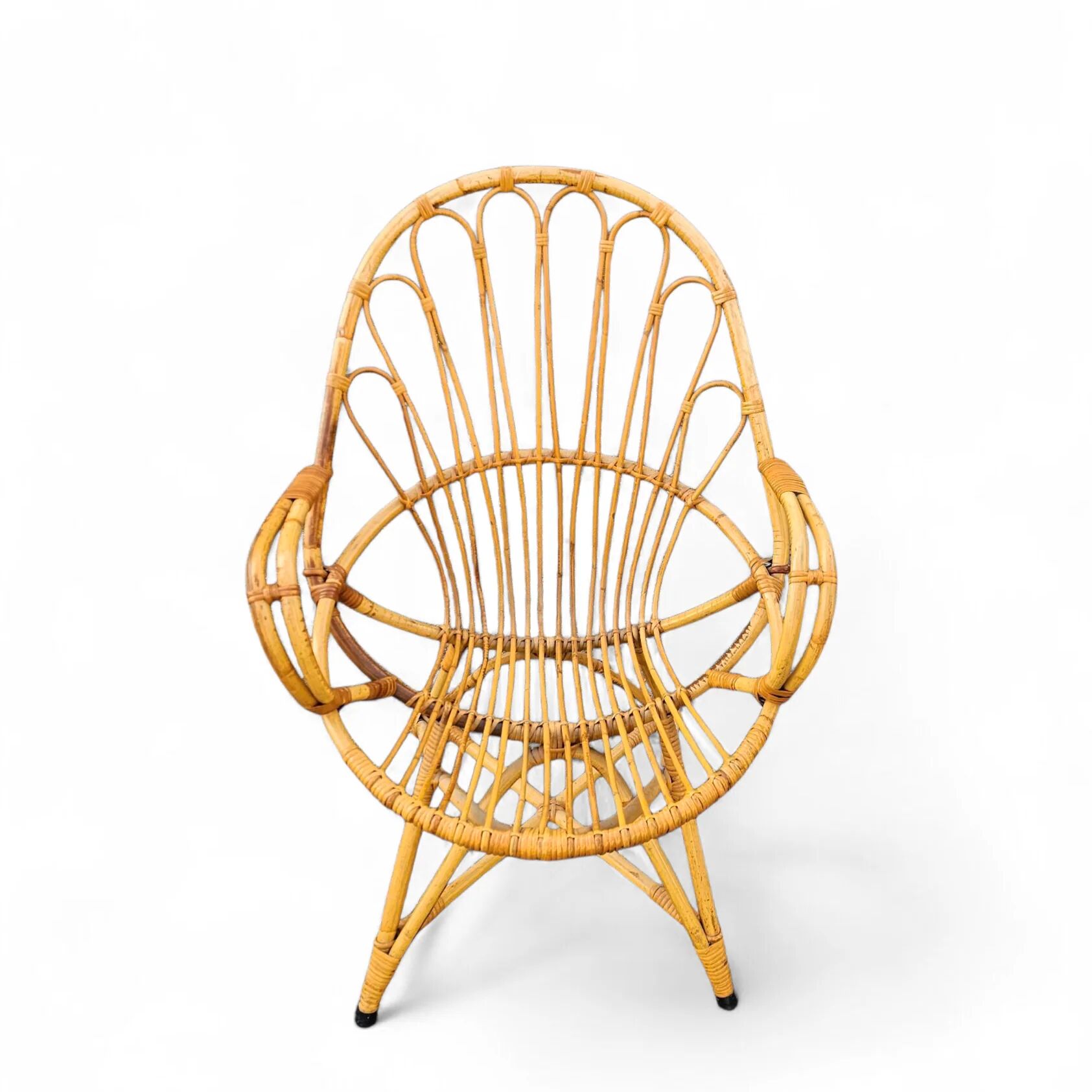 2 x Rohe Noordwolde rattan chairs / Dirk van Sliedregt / 1960s