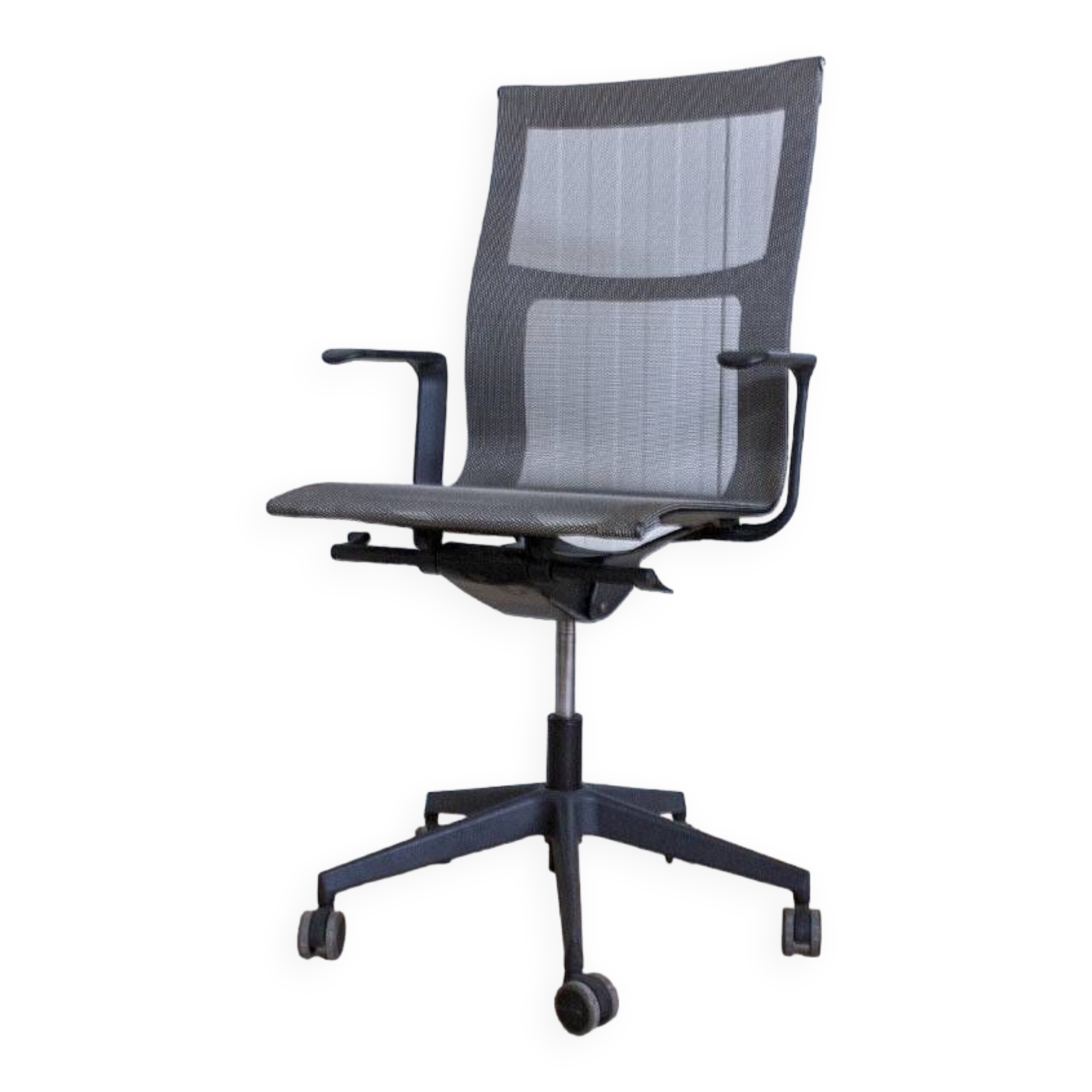 Fauteuil icf una plus en résille gris / noir