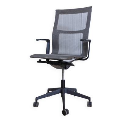 Fauteuil icf una plus en résille gris / noir