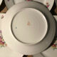 Set of 12 dessert plate in Limoges porcelain PCL with floral decoration