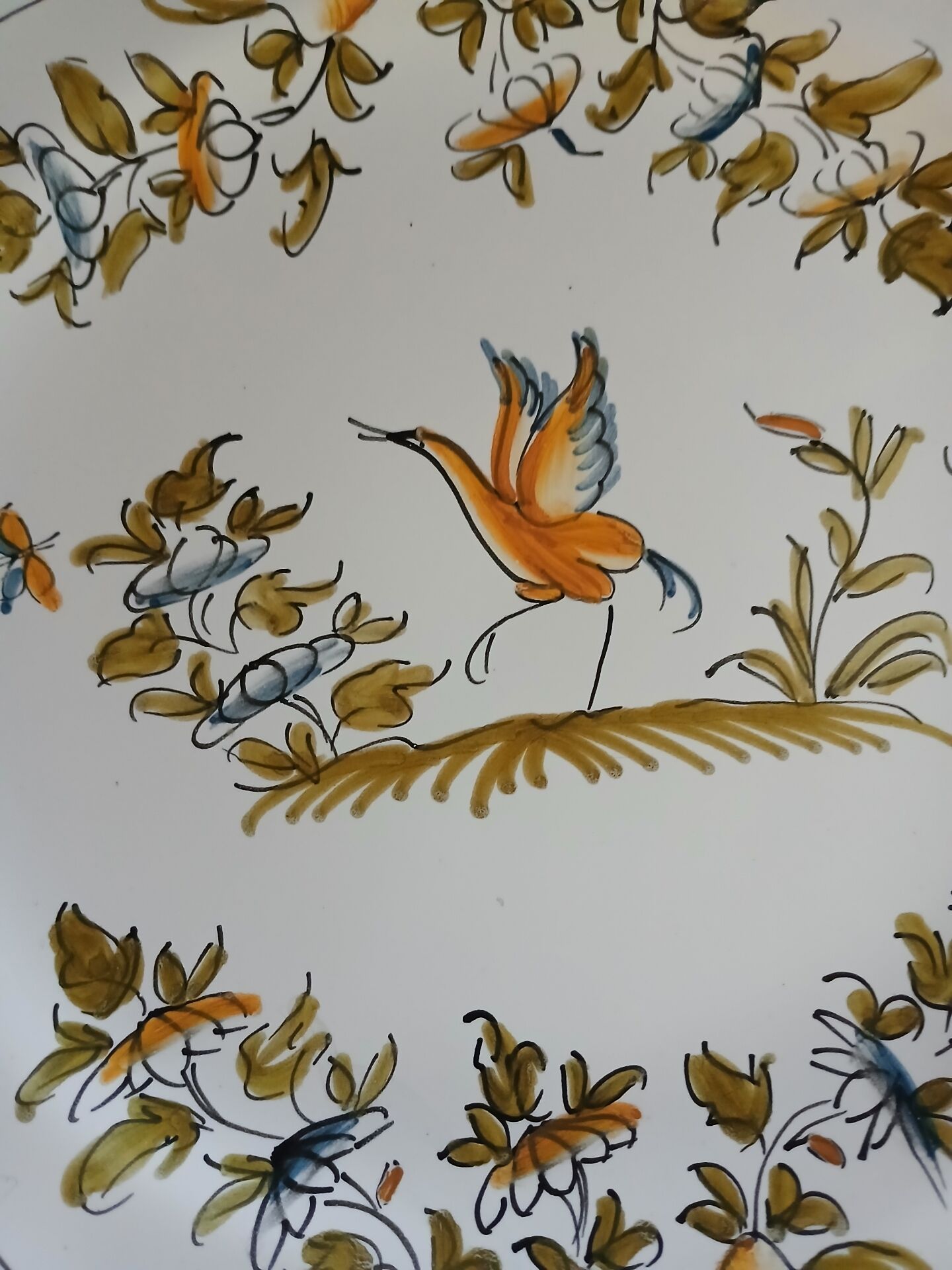 Antique Moustiers flat plate
