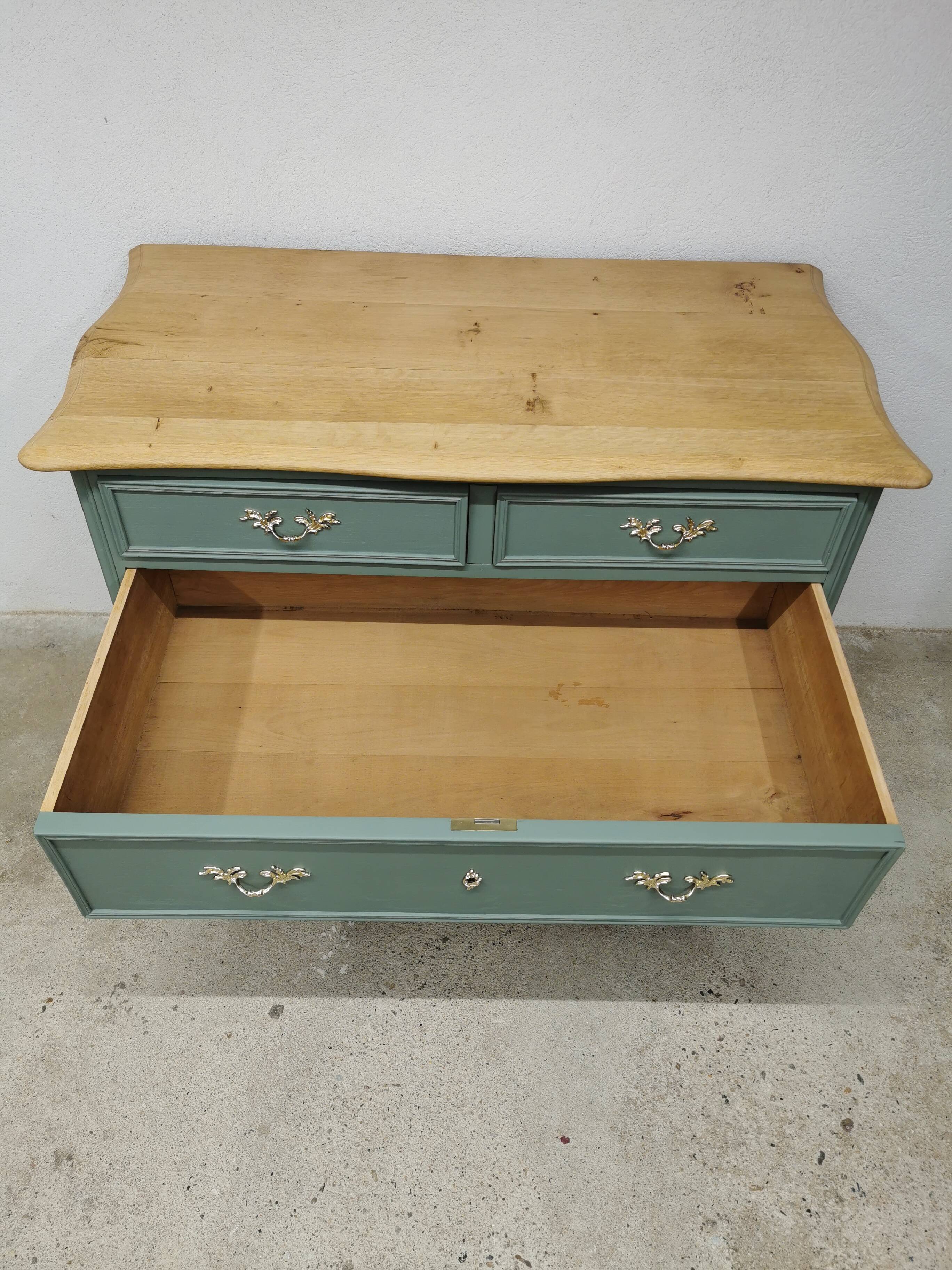Vintage oak commode, renovated