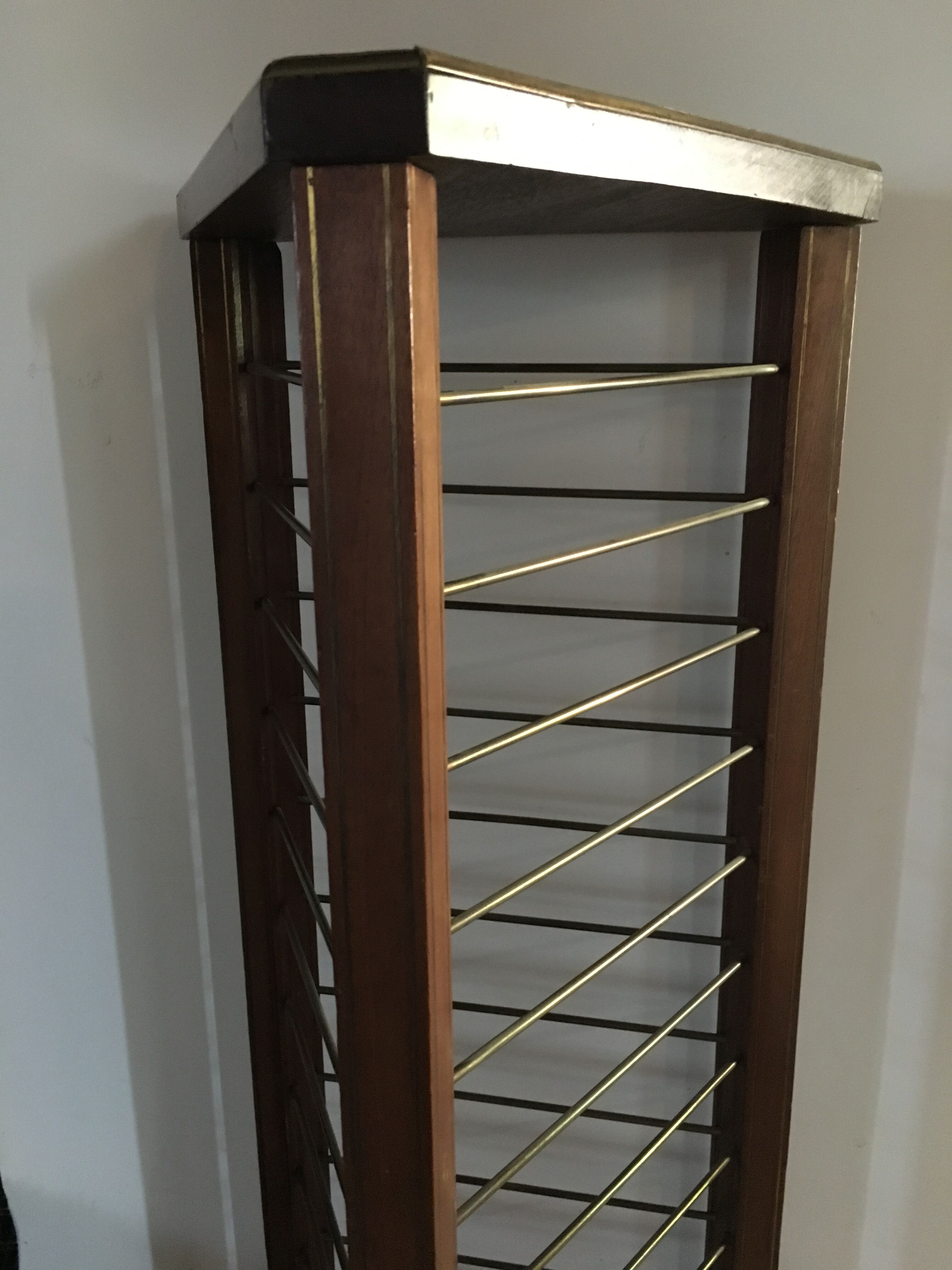 Plate holder 1900 mahogany brass