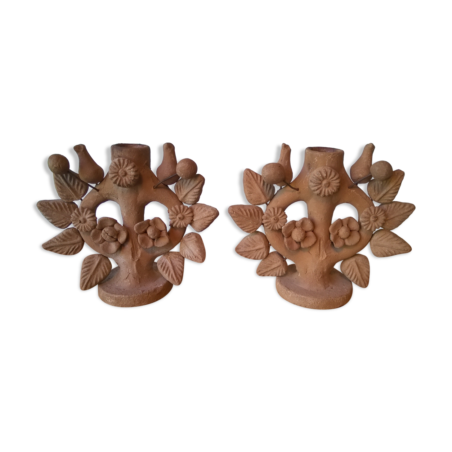 Terracotta candlesticks