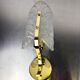 Mid-century frosted leaf sconce, textured Murano glass & gilt details, circa 1960s