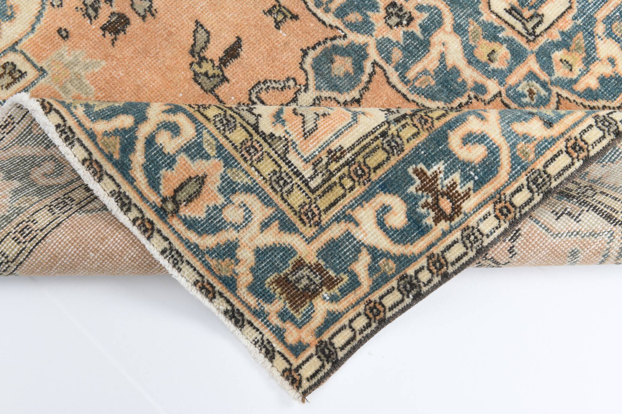 4x6 Dark Teal Green Oriental Vintage Area Rug, 120x194Cm