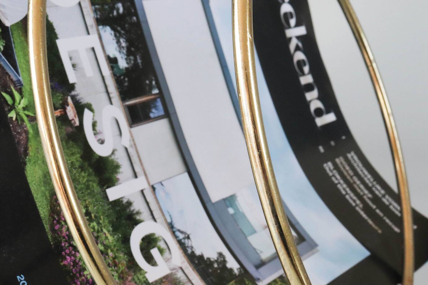 Mid century swan magazine rack by maison jansen