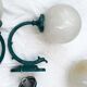 Outdoor wall lamp in cast alluminium, with plastic ball