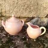 Sweeten and creamer Digoin Sarreguemines powder pink