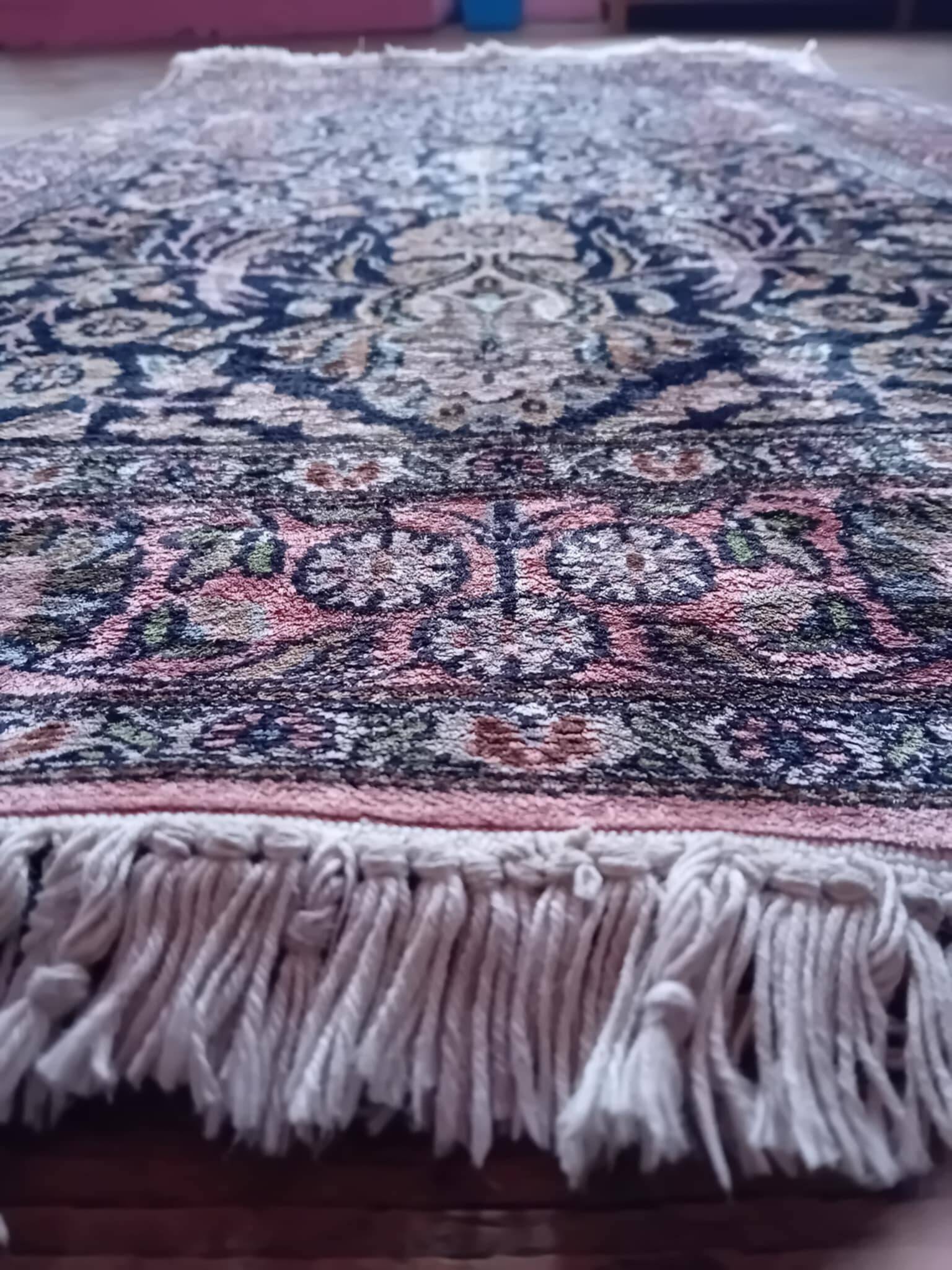 Handmade silk cashmere rug 155x92cm
