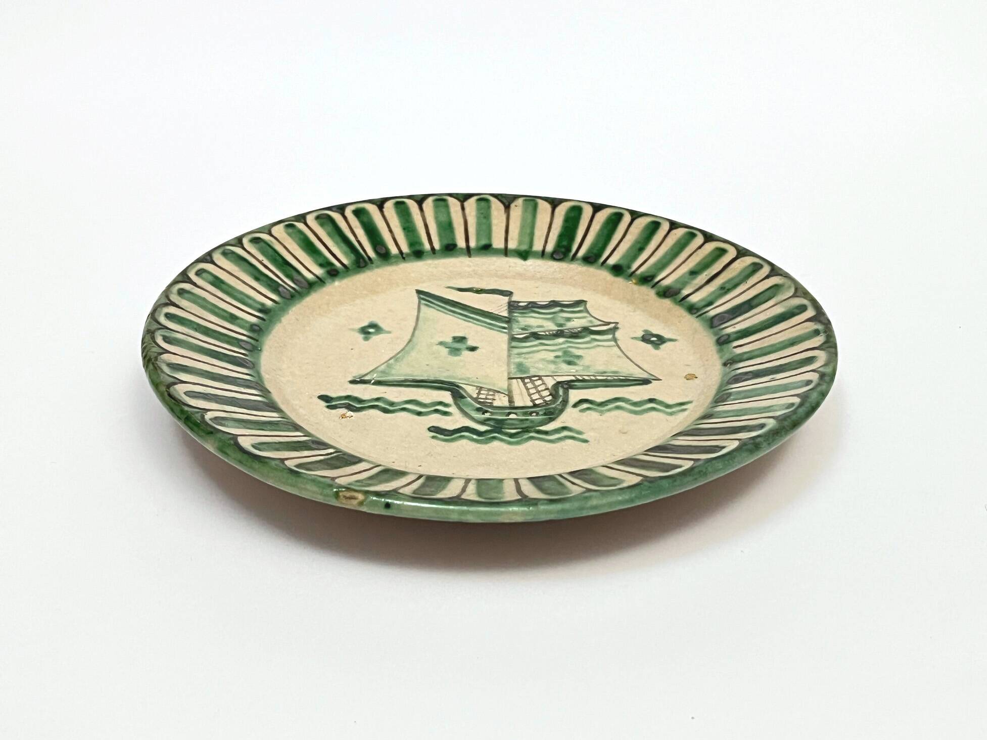 4 Vietri plates decorated by Fabbrica Ceramica Avallone, 1930s