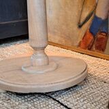 Light wood floor lamp with Art Deco wooden shelf