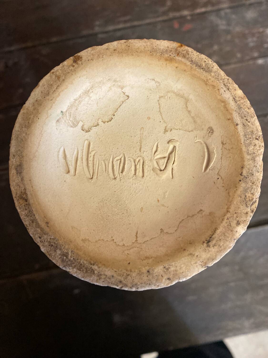 Vintage ceramic vase marius giige fat lava