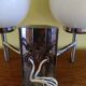 Paire d'appliques vintage, opaline et chrome