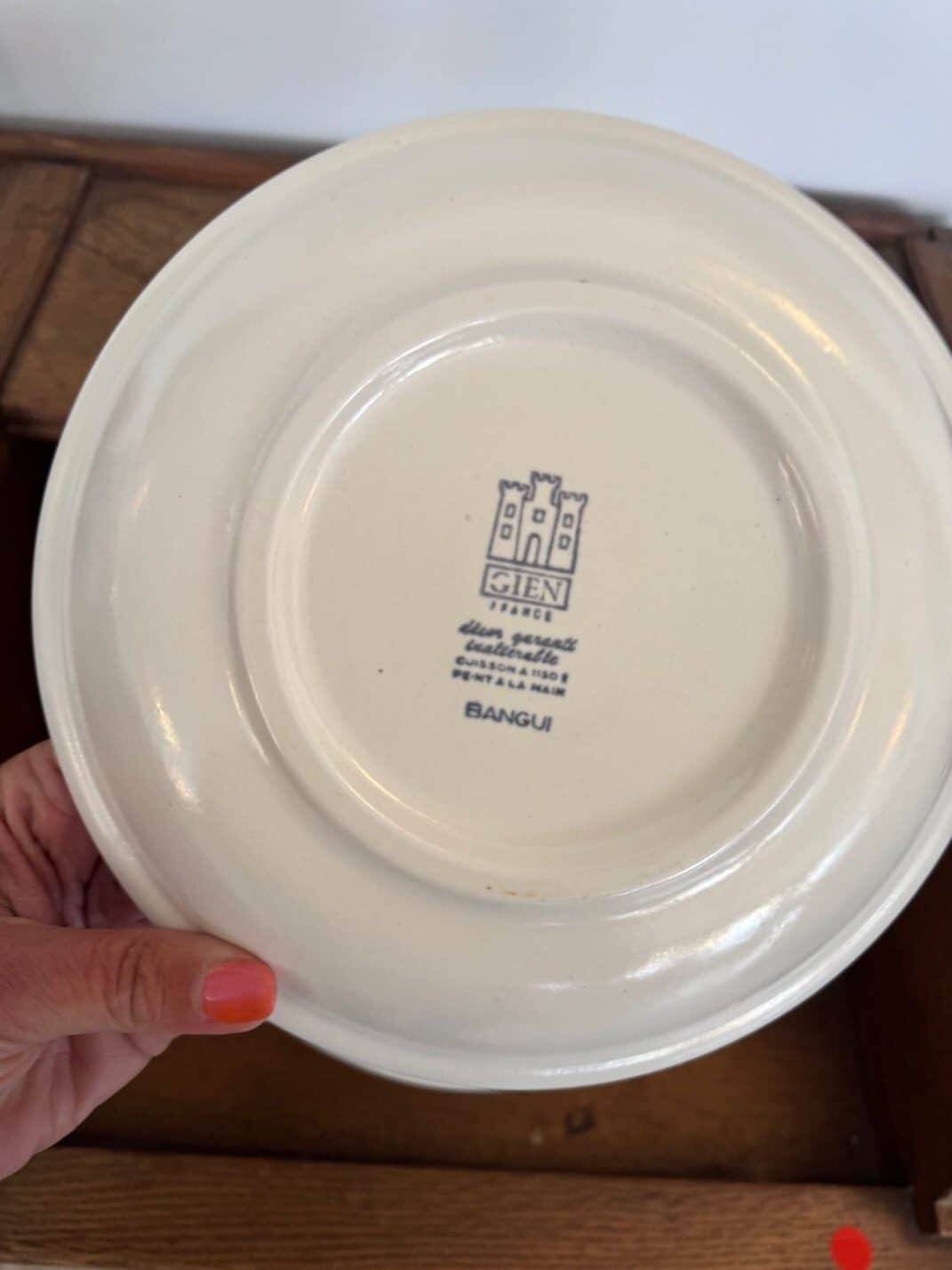 Vintage tableware set Bangui – Faïencerie de Gien - 1970s