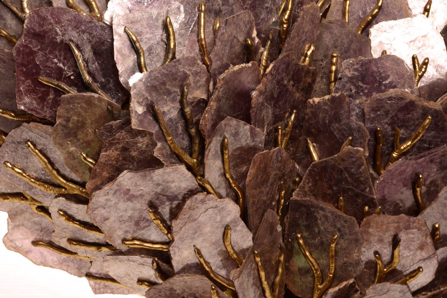 Mica foliage “tree” lamp
