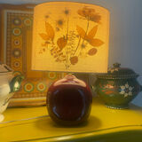 Vallauris Table Lamp Red Ceramic & Shade with F