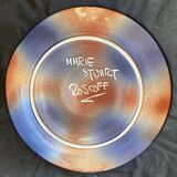 7 assiettes à huitres signées marie stuart roscoff