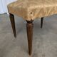 Vintage Gold Fabric Foot stool: Mid-Century Ottoman Tabure, 1970s