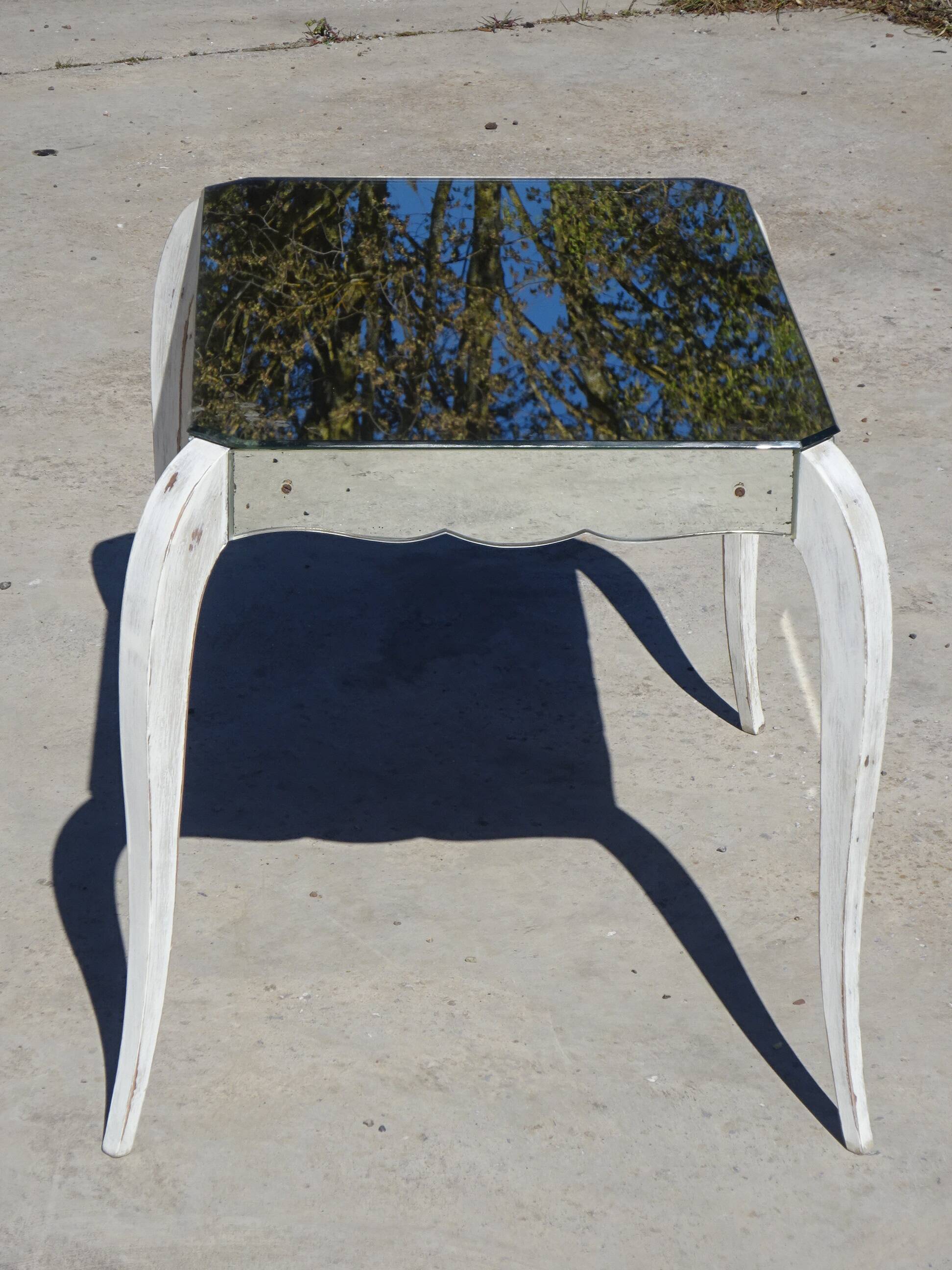 Mirror glass coffee table