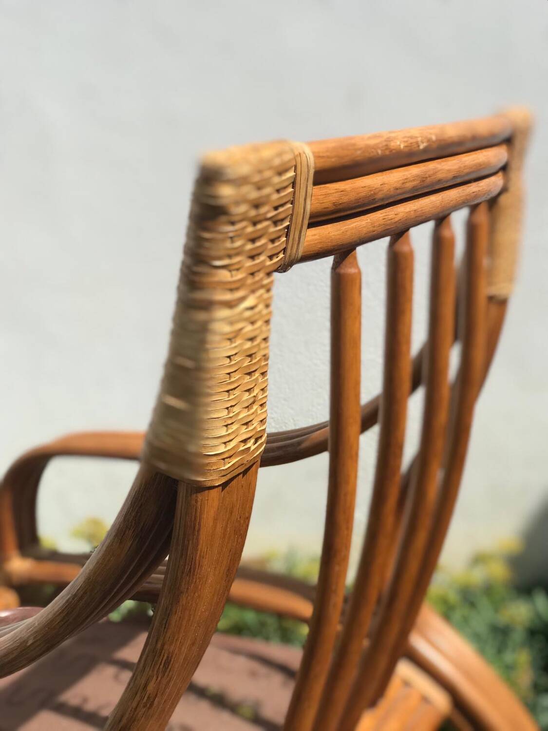 2 fauteuils en rotin vintage