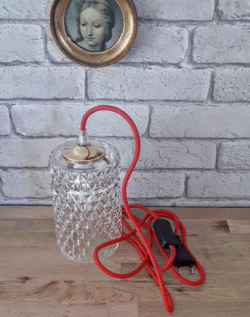 Baladeuse vintage verre ciselé