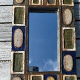 Sblime Vallauris ceramic mirror “Les Argonautes” signed