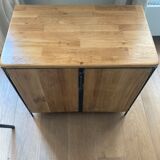 Metal and wood wall shelf - unique piece