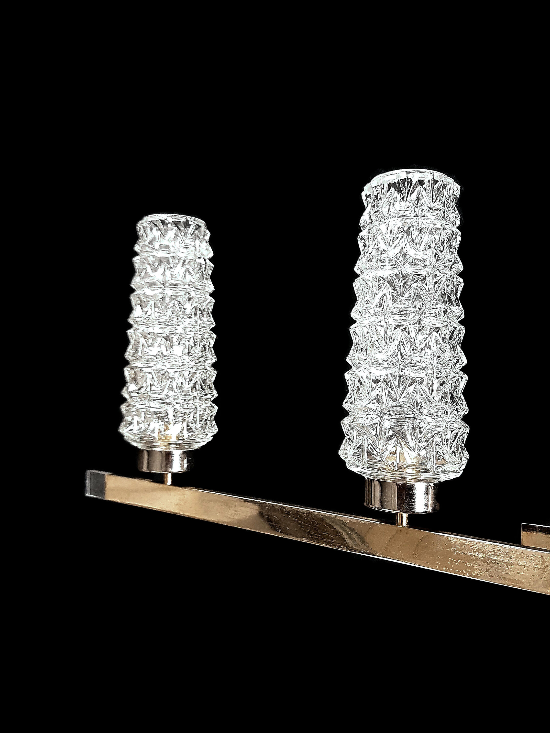 Chandelier mid century modern geometric shape 1 meter long