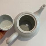 Round teapot Alpac pastel porcelain- years 80-retro-kitchen-vintage