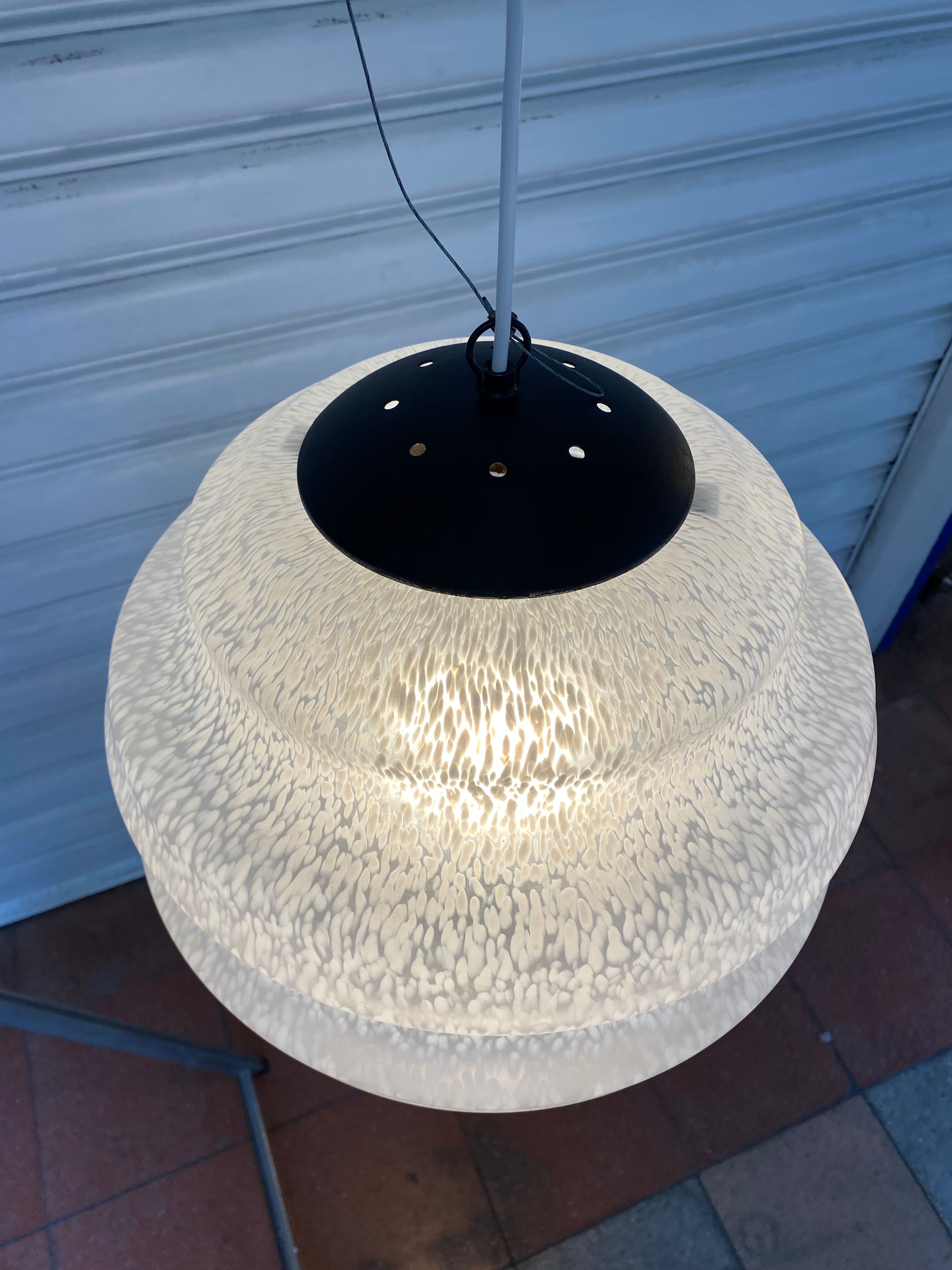 Murano glass chandelier Mazzega - 80s