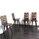 Set of 4 vintage brutalist chairs 50's