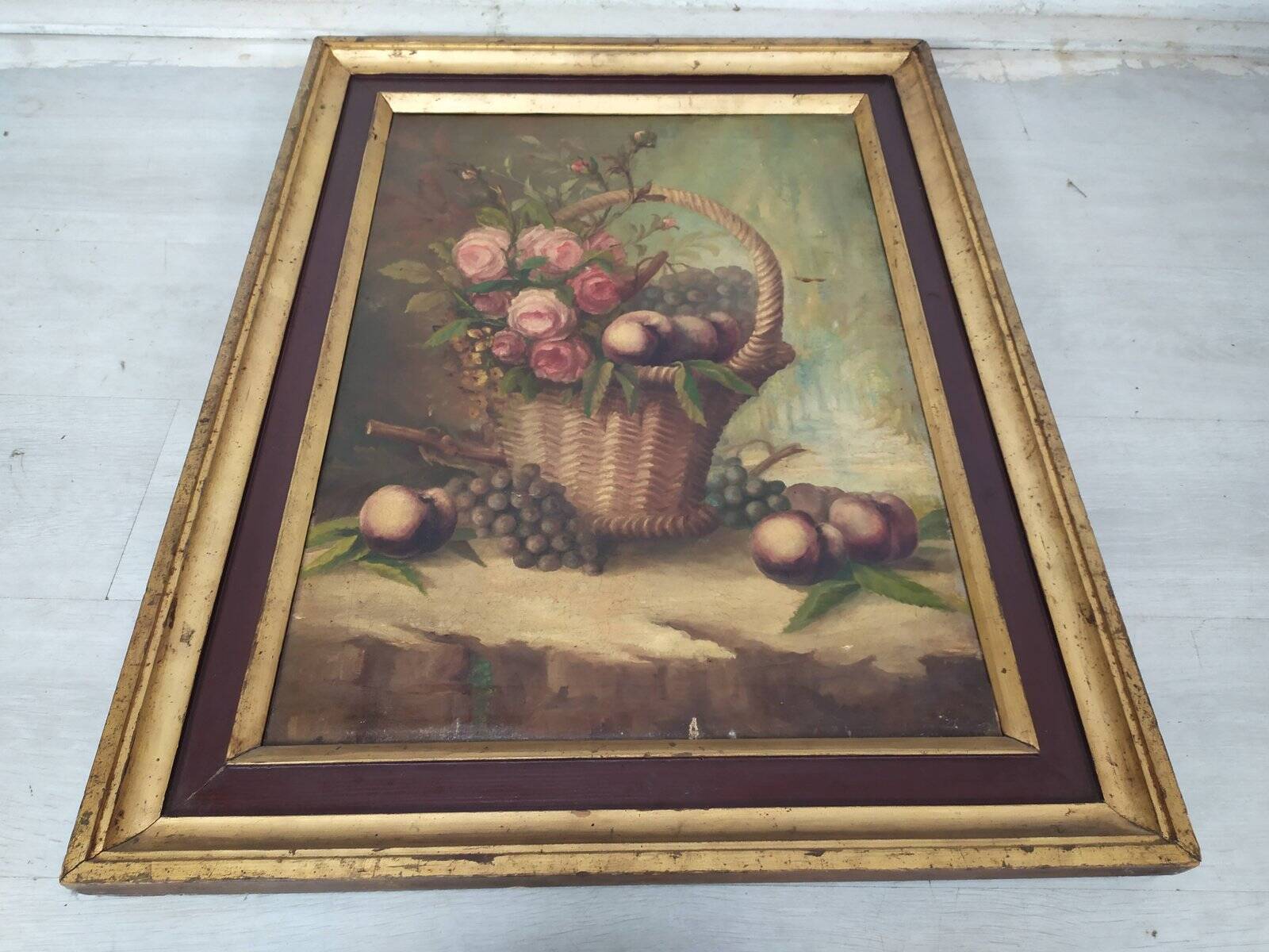Still life, oil on canvas, framed
