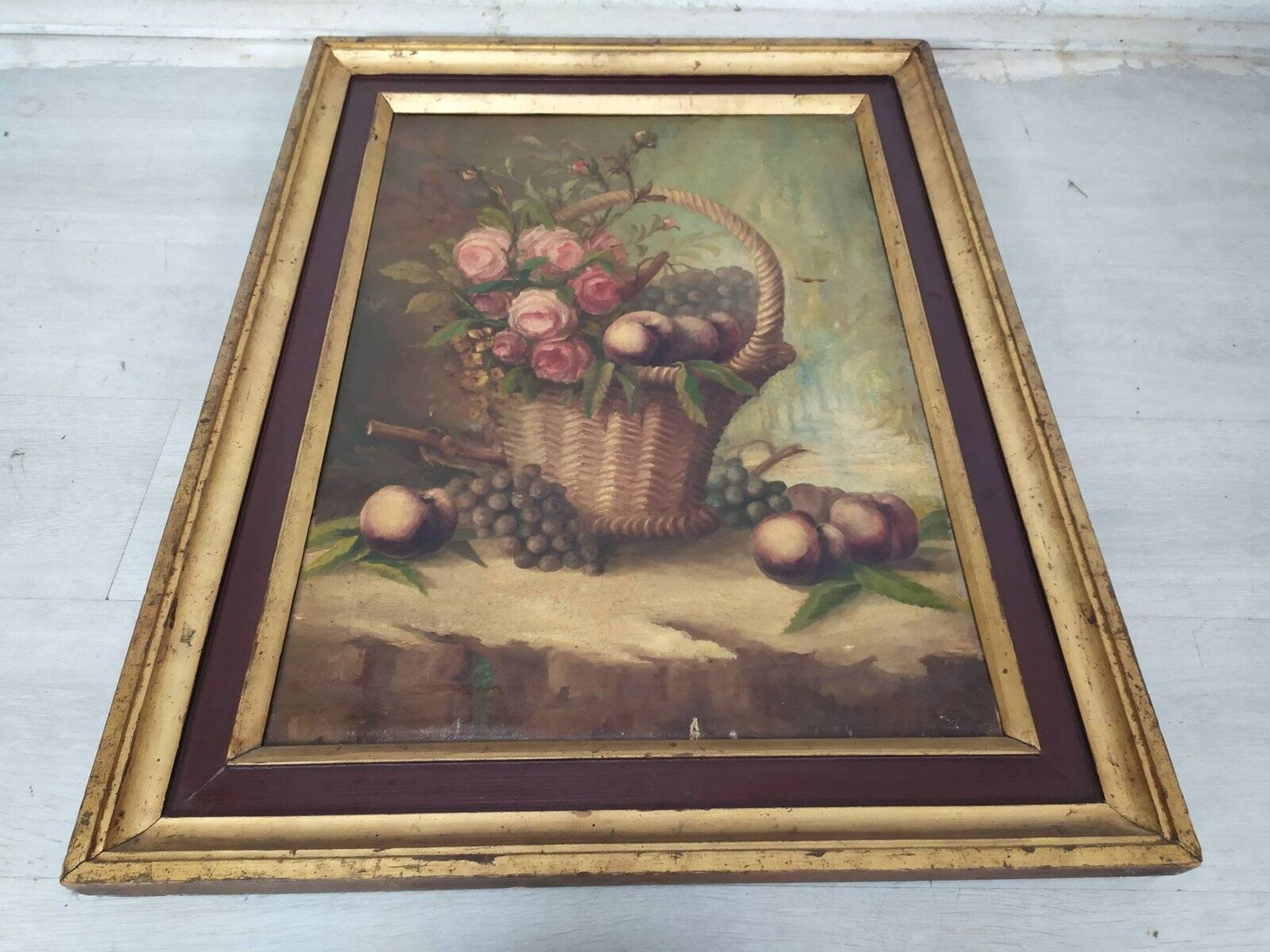 Still life, oil on canvas, framed