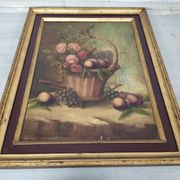 Still life, oil on canvas, framed