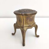 Antique jewelry box baguier gold metal