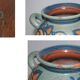 Old terracotta vase enamelled art nouveau "Paul Jacquet"
