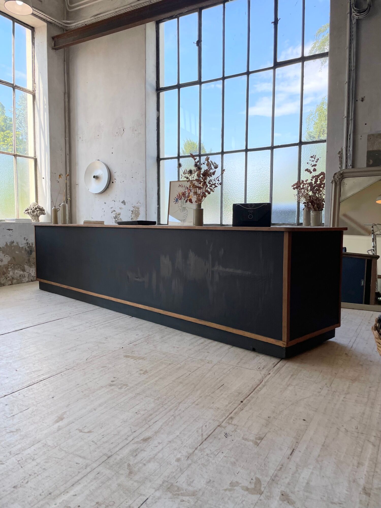 Two-sided counter sliding doors oak XXL 4m enfilade