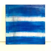 Abstract Blue Oil Painting
