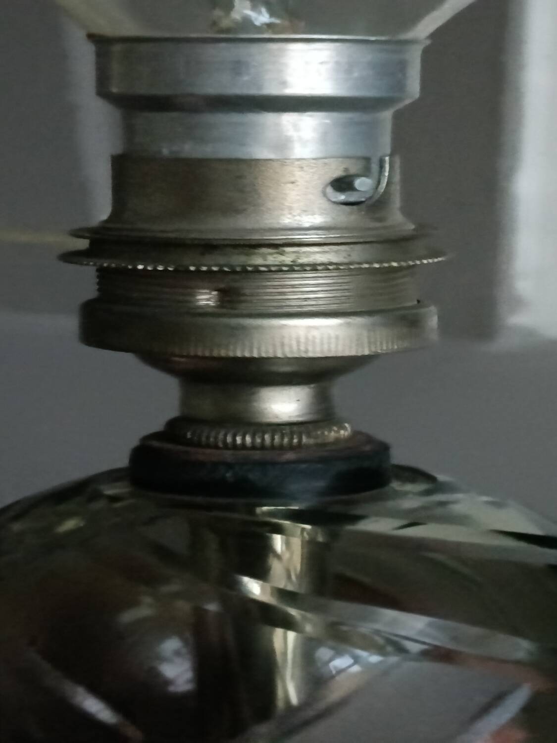 Petite lampe en cristal, art déco