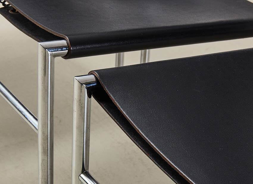 Eileen Gray Set of 4 Roque Brune Dining Chairs for Classicon 1927/1990s