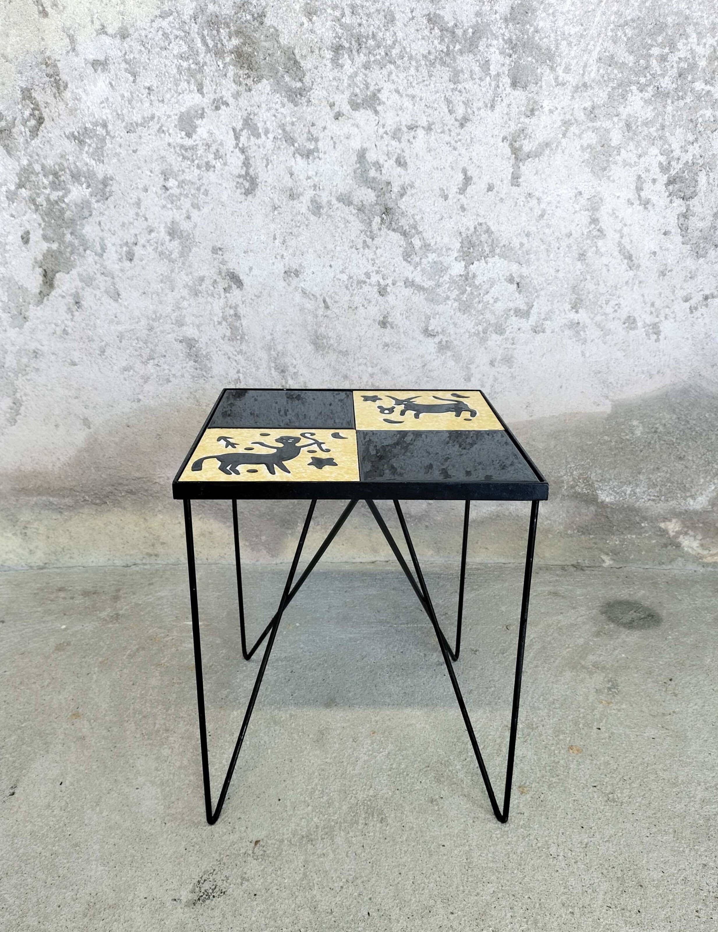 Zodiac tiled side table