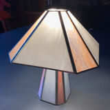 Lampe de table en pâte de verre opalescente et cloisonnée