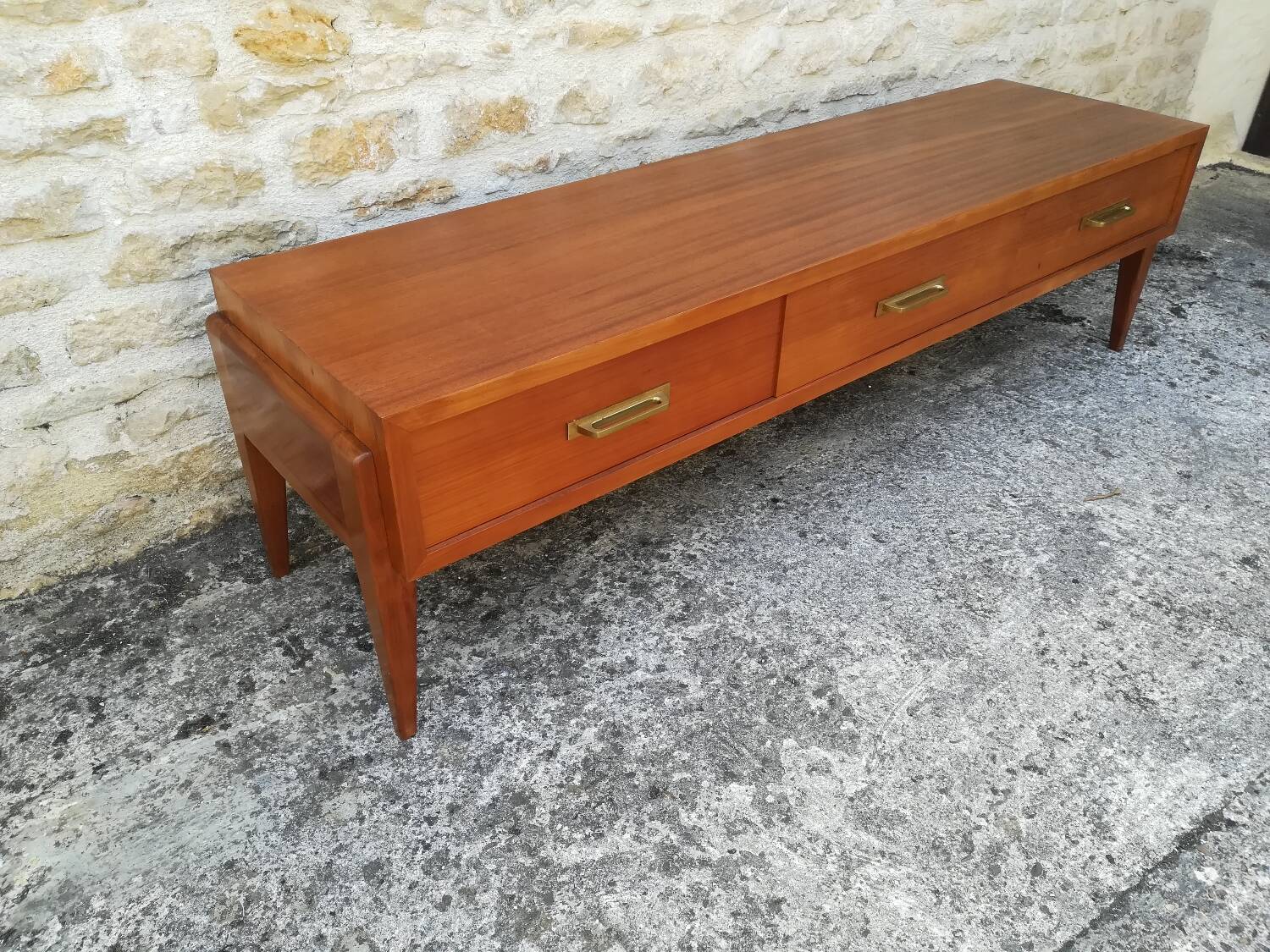Low teak sideboard