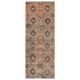 Vintage Turkish Oushak Handmade Wool Cotton Orange Runner Rug 107x290