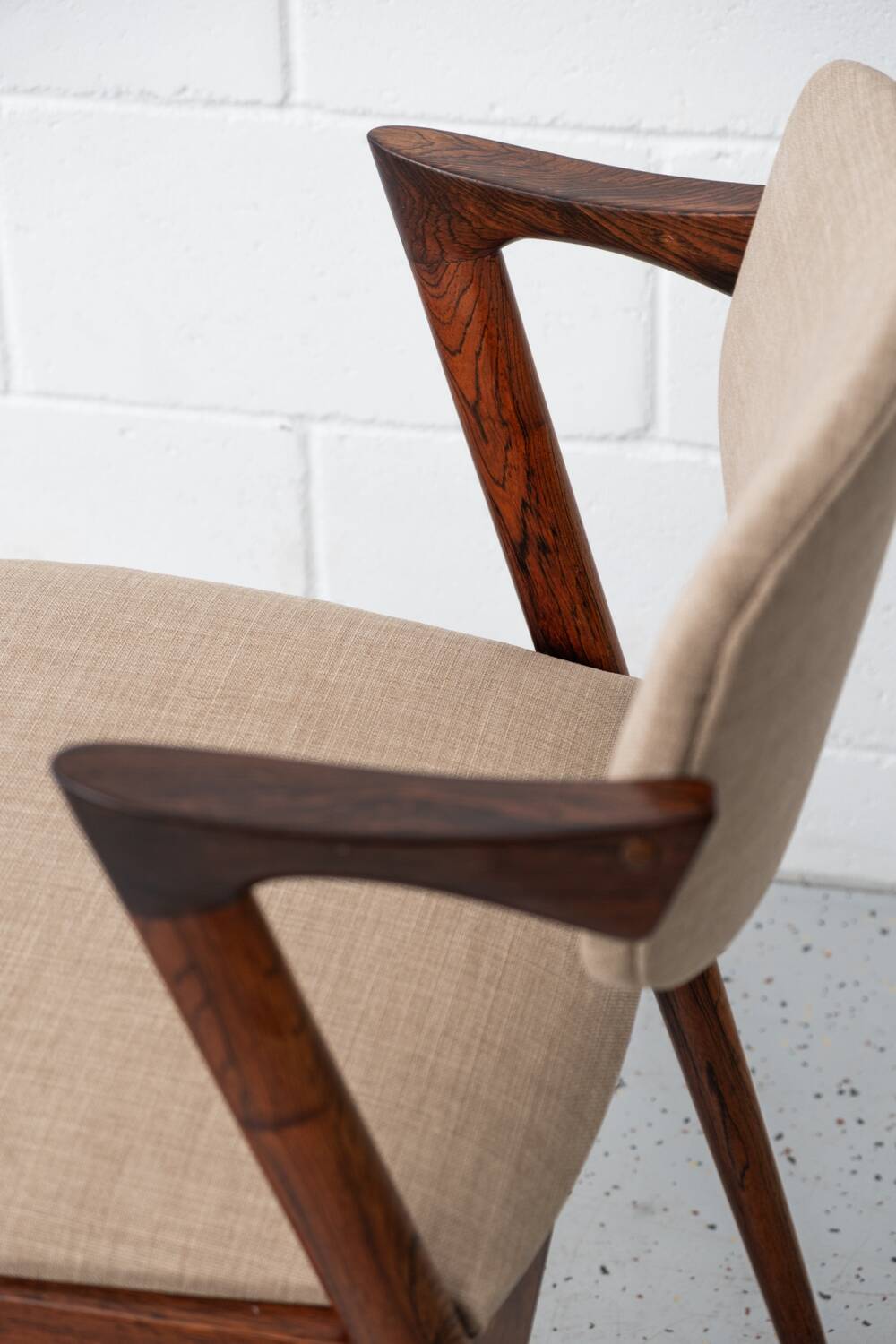 Dining chairs in rosewood, model 42, by Kai Kristiansen.