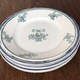 Lot of 7 plates old iron land of saint Amand hamage north model medallion