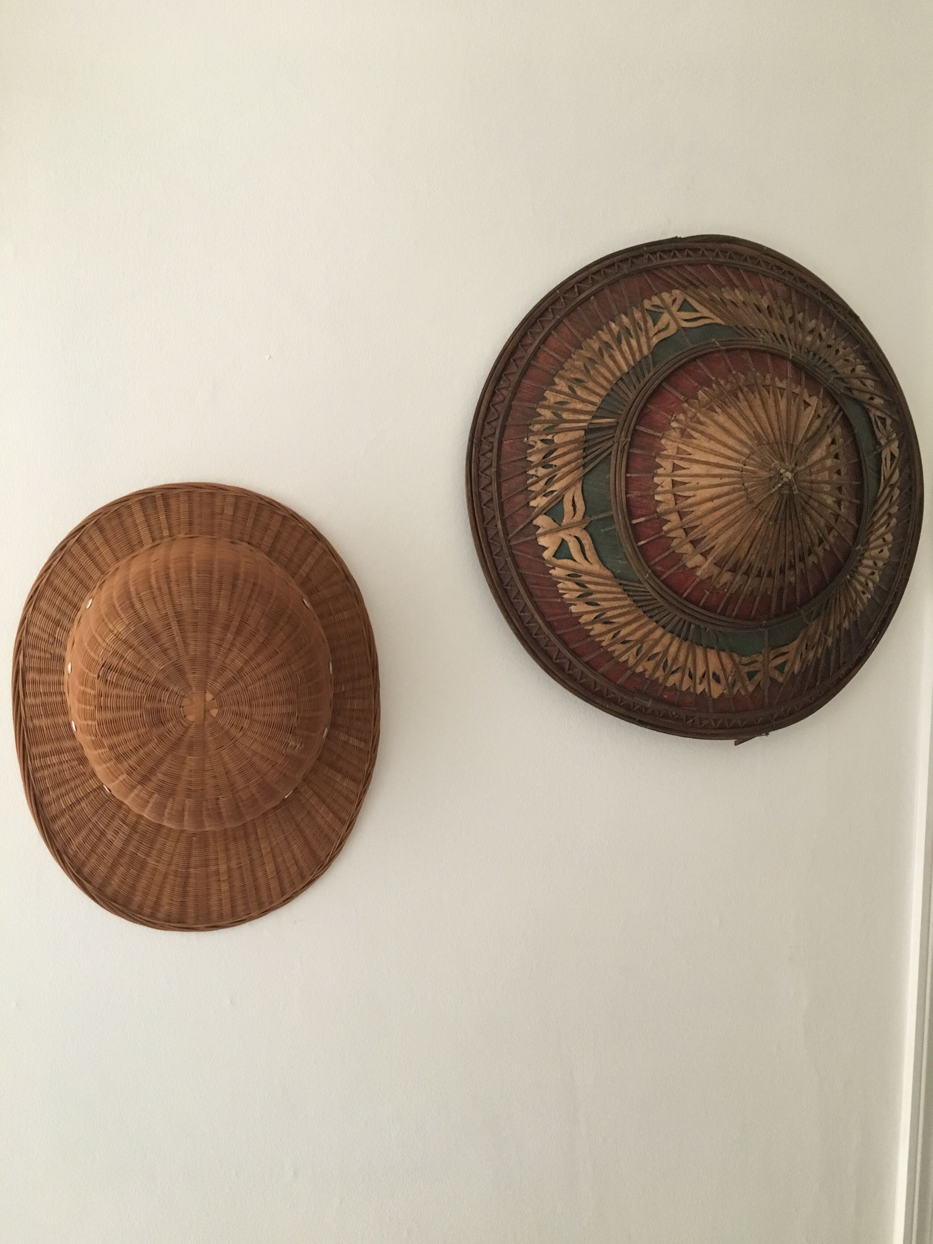 Asian straw and rattan hat