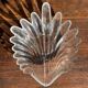 Large stylised shell bowl in vintage glass D22