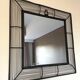 Square metal mocha frame mirror